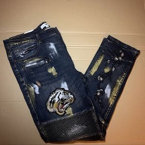 Denim skinny jeans